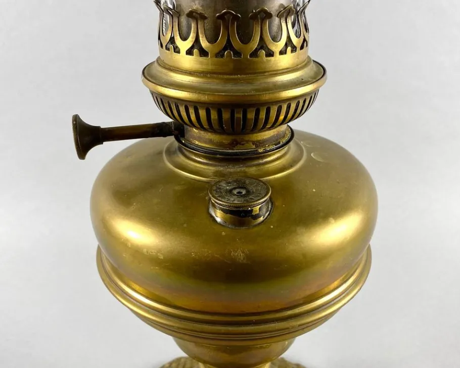 Clearance Pamono Vintage Oil Table Lamp in Brass from Lempereur & Bernard, Belgium
