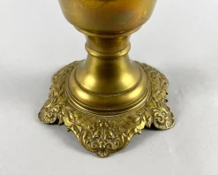 Clearance Pamono Vintage Oil Table Lamp in Brass from Lempereur & Bernard, Belgium