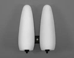 Best Pamono Vintage Opaline Glass Wall Lamps by Louis Kalff for Philips, 1950s, Set of 2