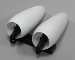 Best Pamono Vintage Opaline Glass Wall Lamps by Louis Kalff for Philips, 1950s, Set of 2