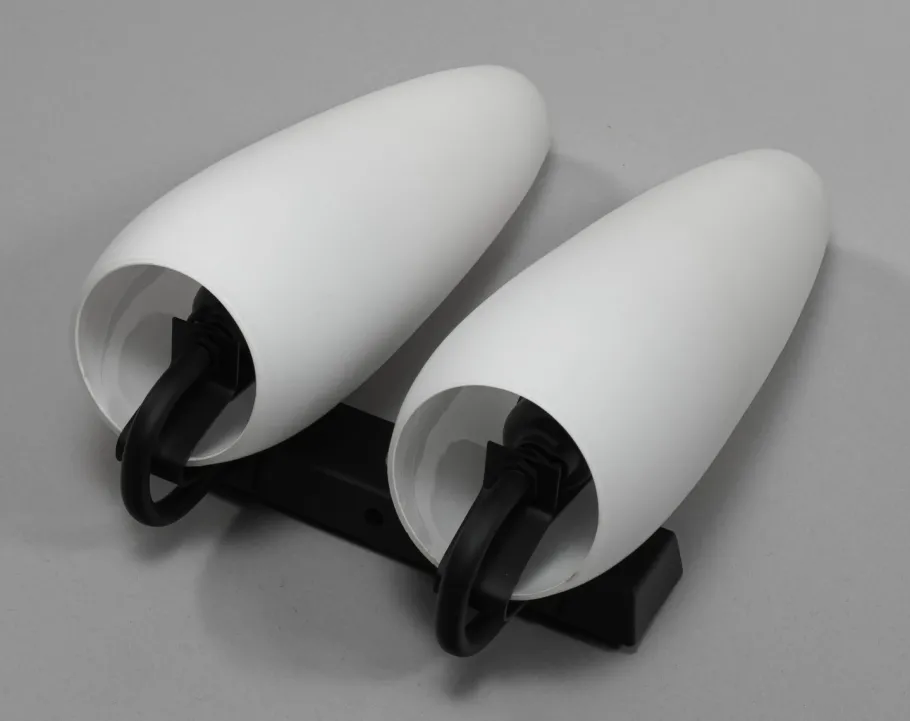 Best Pamono Vintage Opaline Glass Wall Lamps by Louis Kalff for Philips, 1950s, Set of 2