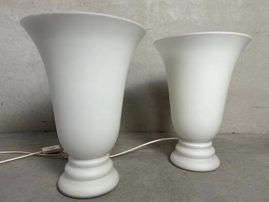 Discount Pamono Vintage Opaline Lamps, 1970s, Set of 2