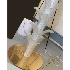 Discount Pamono Vintage Opalino Palm Tree Murano Glass Floor Lamp by Simoeng