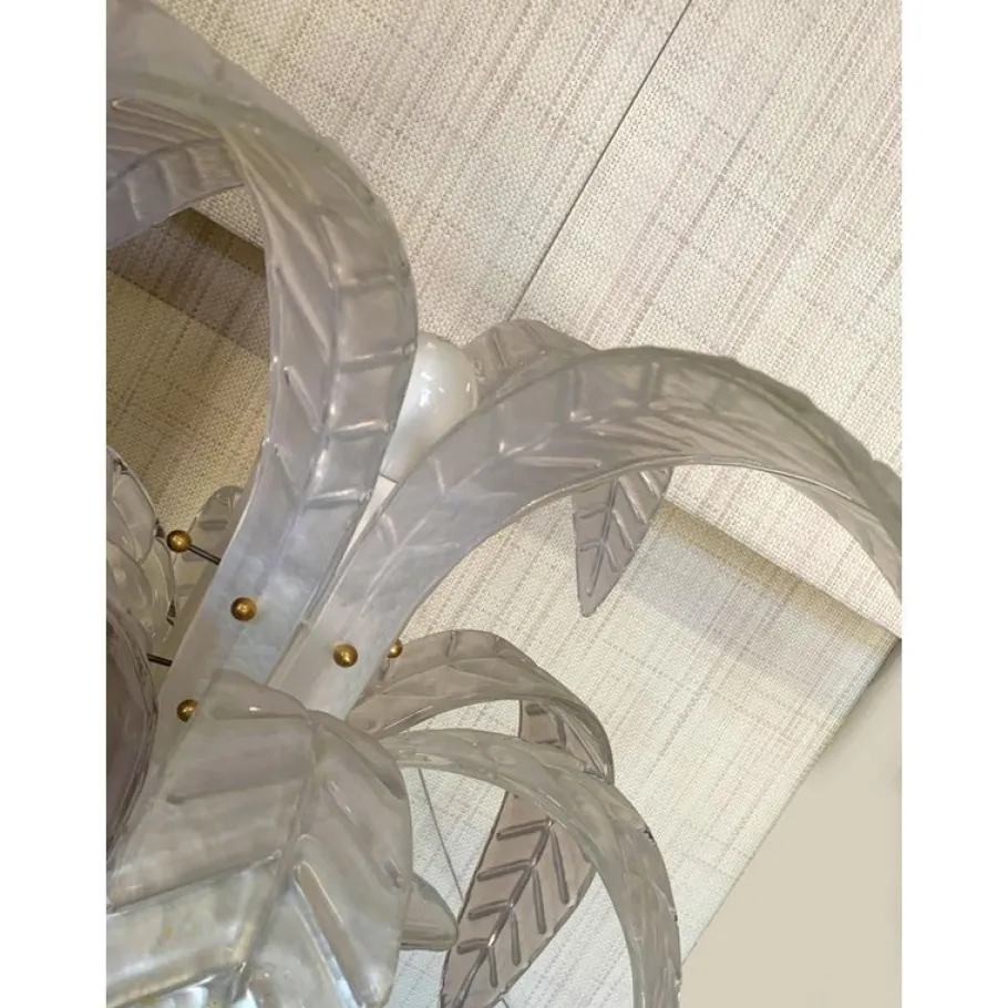 Discount Pamono Vintage Opalino Palm Tree Murano Glass Floor Lamp by Simoeng