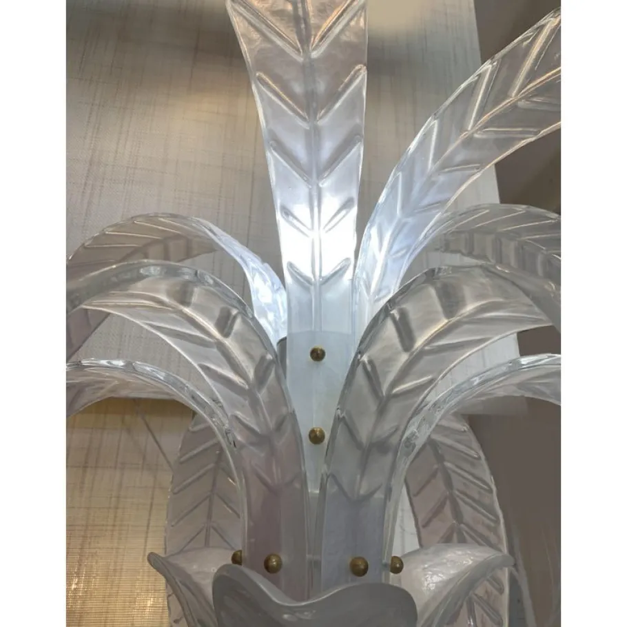 Discount Pamono Vintage Opalino Palm Tree Murano Glass Floor Lamp by Simoeng