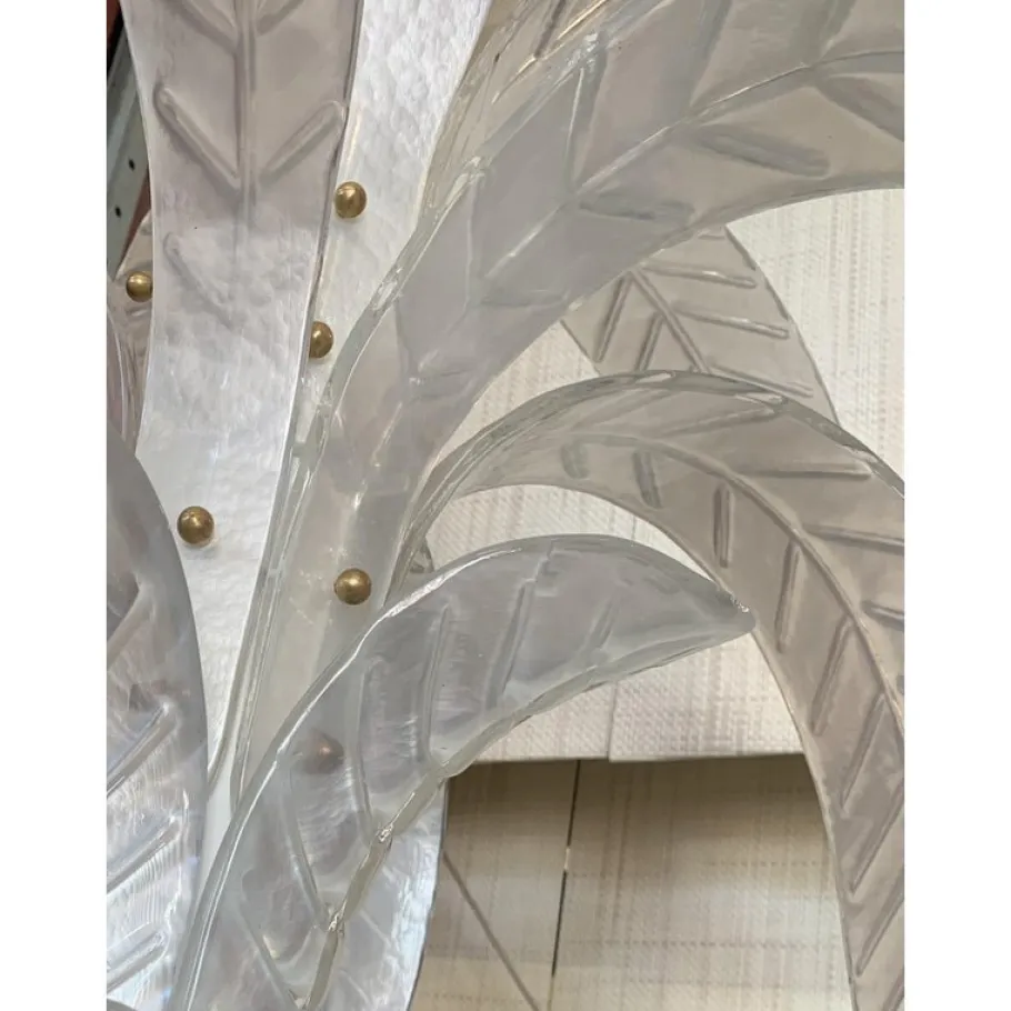 Discount Pamono Vintage Opalino Palm Tree Murano Glass Floor Lamp by Simoeng