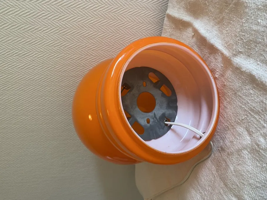 Outlet Pamono Vintage Orange Blown Glass Lamp, 1970s