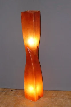 Discount Pamono Vintage Orange Fiberglass Floor Lamp