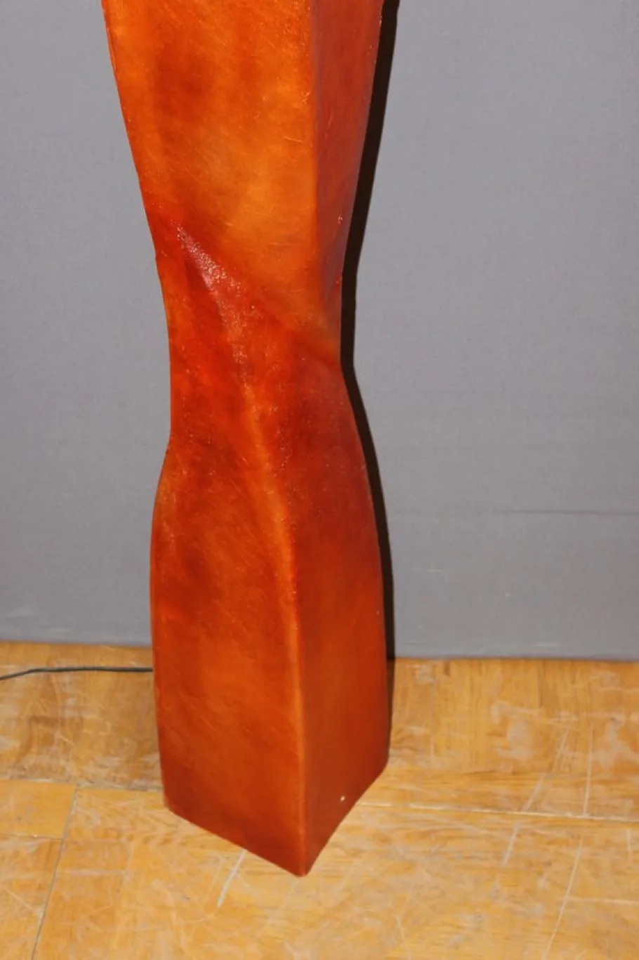 Discount Pamono Vintage Orange Fiberglass Floor Lamp