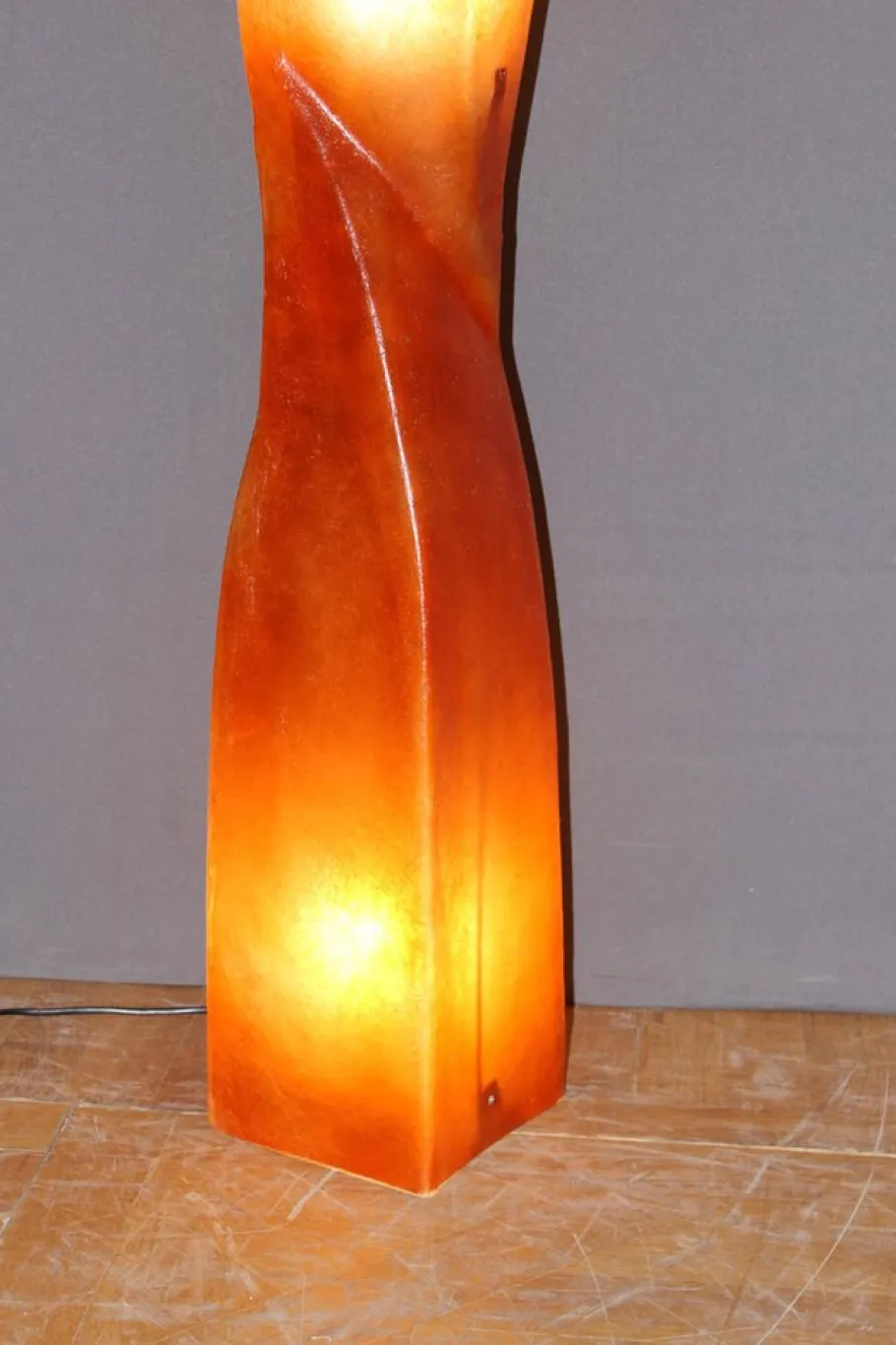 Discount Pamono Vintage Orange Fiberglass Floor Lamp