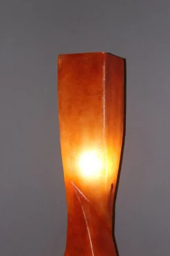 Discount Pamono Vintage Orange Fiberglass Floor Lamp
