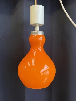 Clearance Pamono Vintage Orange Opaline Pendant Light, 1970s