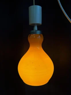 Clearance Pamono Vintage Orange Opaline Pendant Light, 1970s