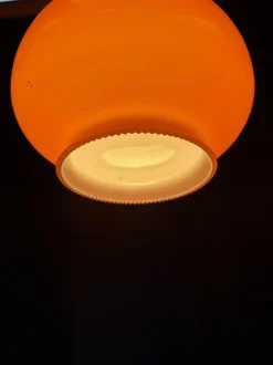 Best Pamono Vintage Orange Opaline Pendant Light, 1970s