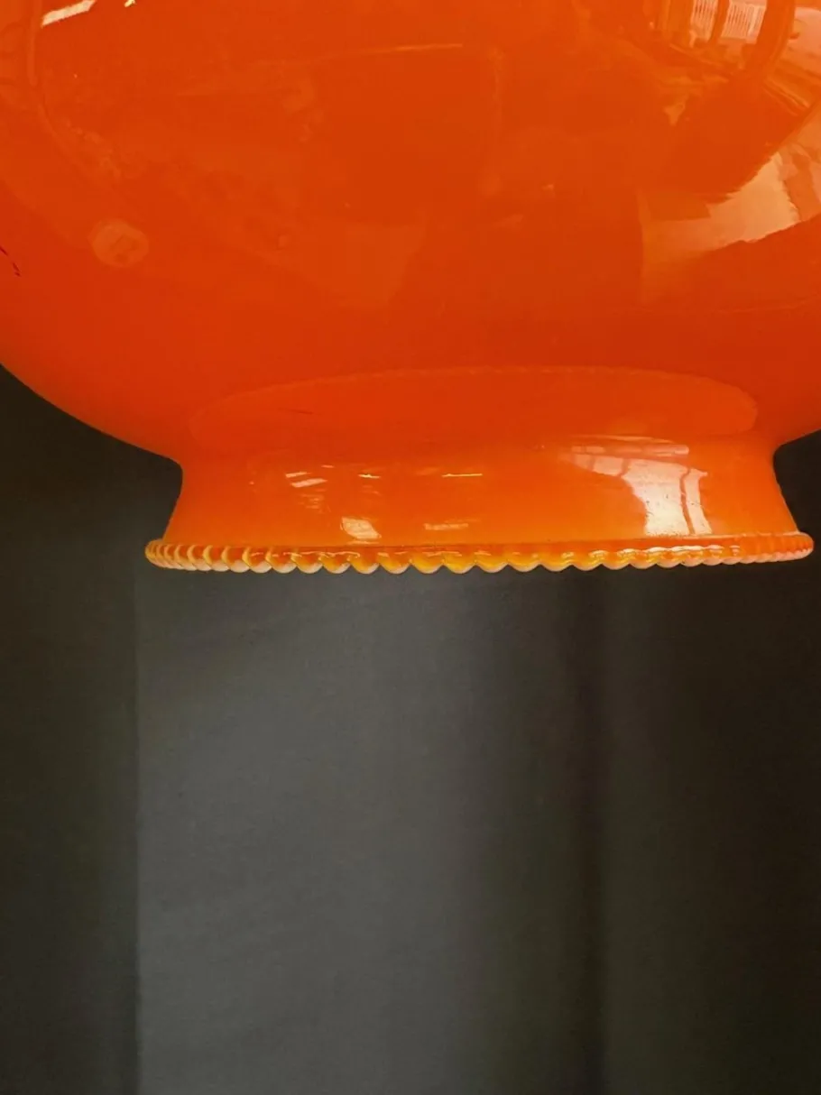 Best Pamono Vintage Orange Opaline Pendant Light, 1970s