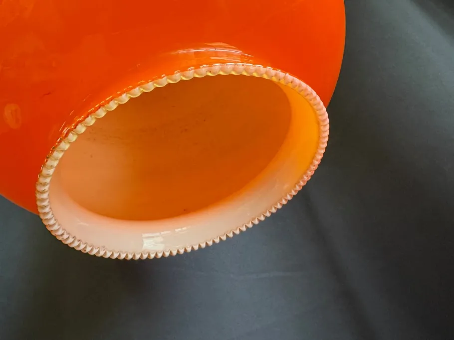 Best Pamono Vintage Orange Opaline Pendant Light, 1970s