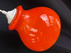 Best Pamono Vintage Orange Opaline Pendant Light, 1970s