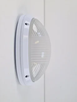 Clearance Pamono Vintage Oval Outdoor Wall Lamp by Simes Vedo, 1980s, Set of 4