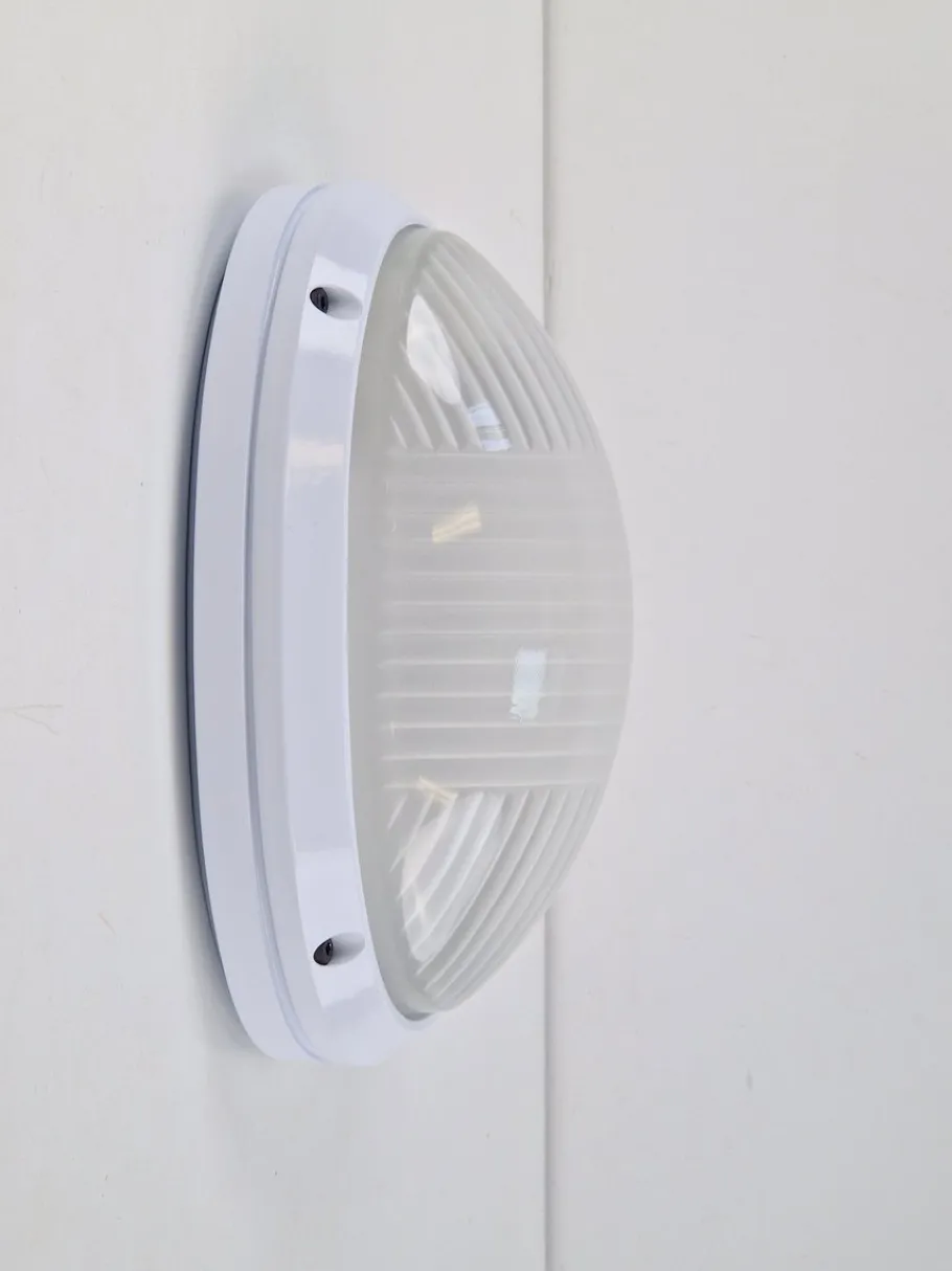 Clearance Pamono Vintage Oval Outdoor Wall Lamp by Simes Vedo, 1980s, Set of 4