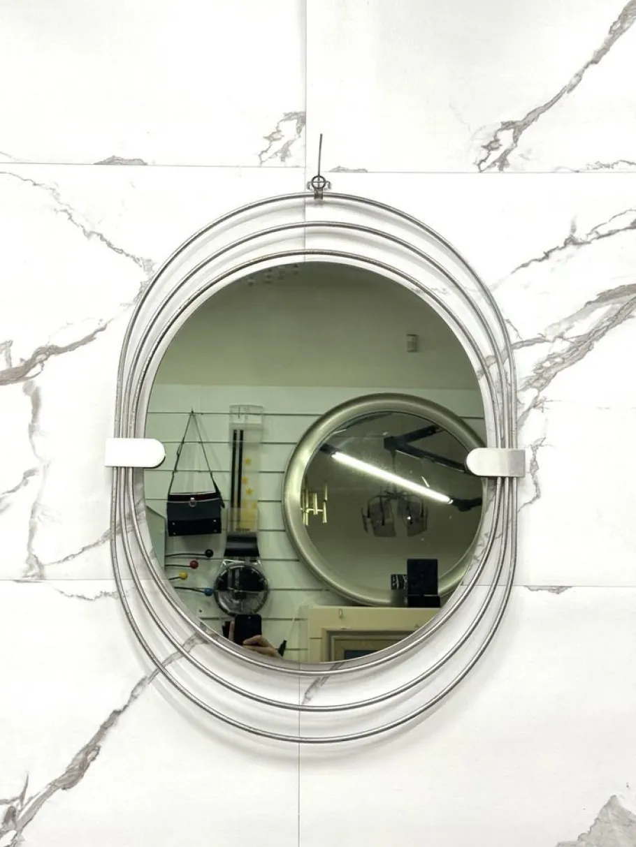 Best Pamono Vintage Oval Wall Mirror by Gaetano Sciolari, 1970s