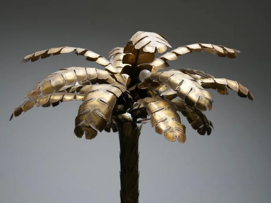 Clearance Pamono Vintage Palm Lamp in Brass by Christian Techoueyres for Maison Jansen, France, 1970s