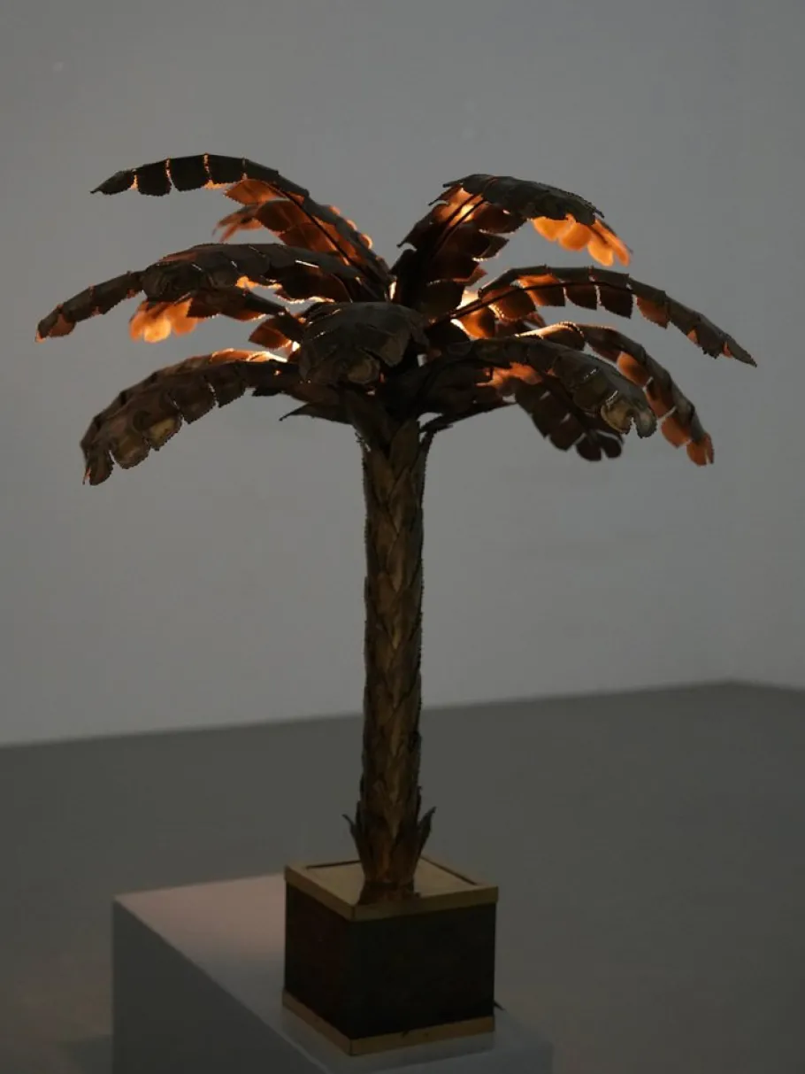 Clearance Pamono Vintage Palm Lamp in Brass by Christian Techoueyres for Maison Jansen, France, 1970s