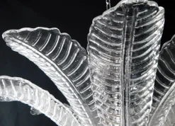 Discount Pamono Vintage Palmette Chandelier in Handmade Murano Crystal, Italy, 1985