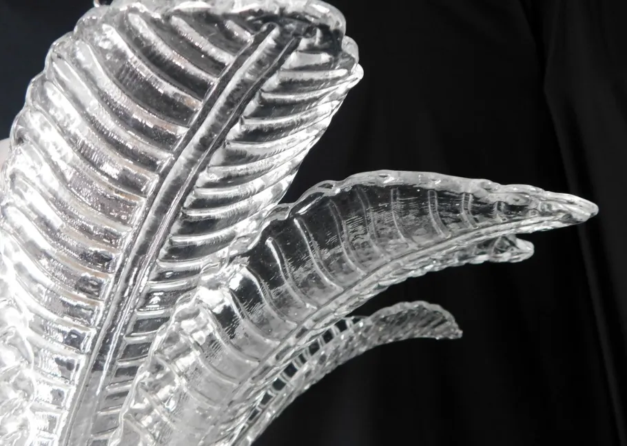 Discount Pamono Vintage Palmette Chandelier in Handmade Murano Crystal, Italy, 1985