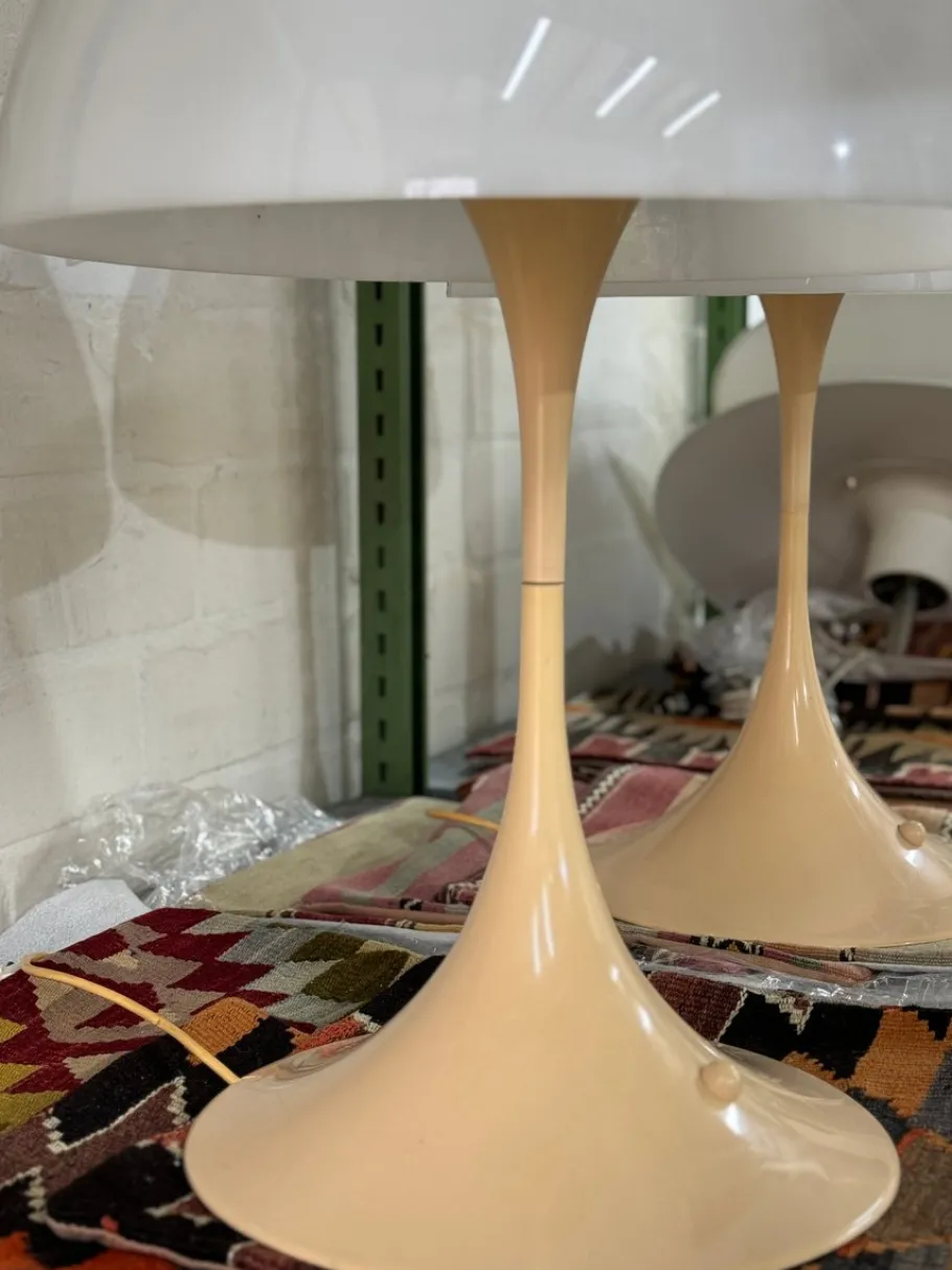 Pamono Vintage Panthella Table Lamps by Verner Panton for Louis Poulsen, 1970s, Set of 2