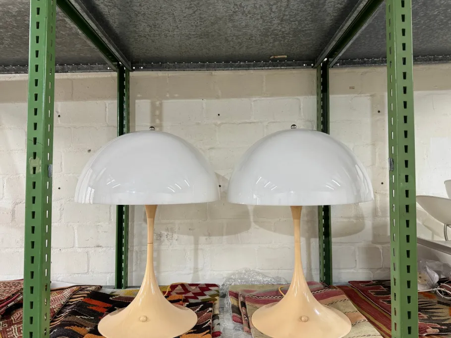 Pamono Vintage Panthella Table Lamps by Verner Panton for Louis Poulsen, 1970s, Set of 2