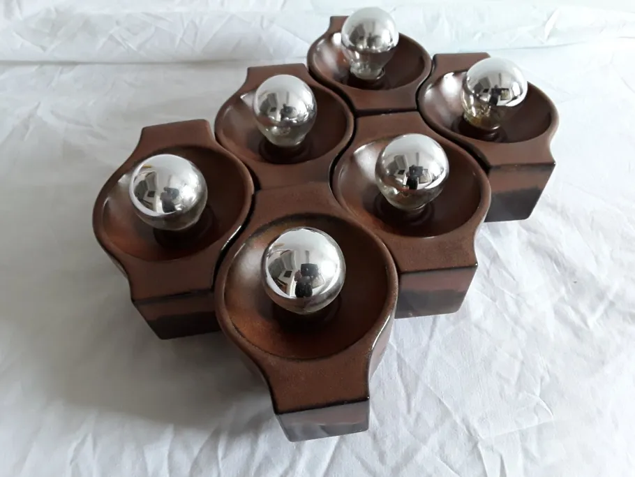 Hot Pamono Vintage Pop Art German Ceramic Sconces by Cari Zalloni for Leola, 1970s, Set of 6