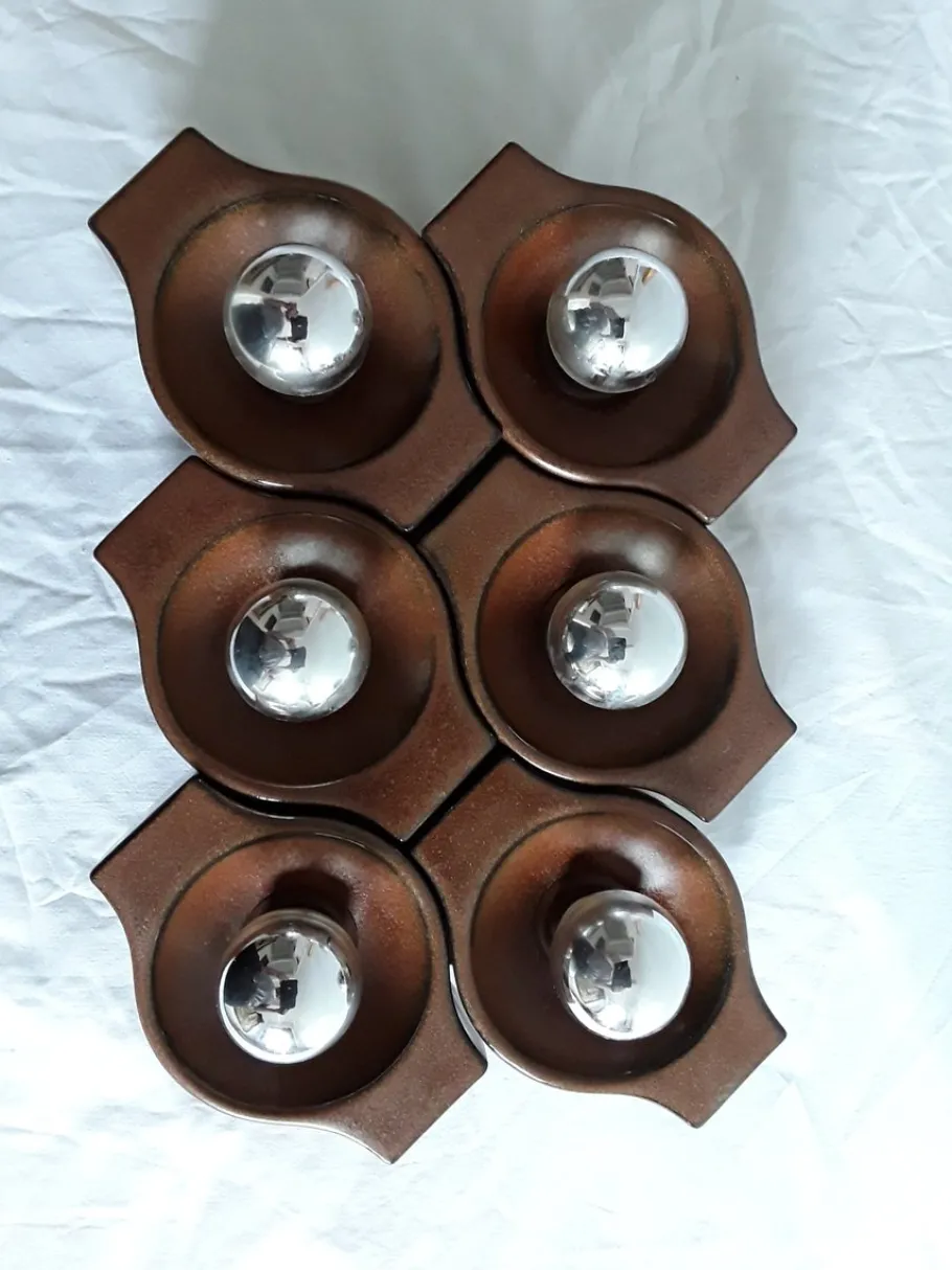 Hot Pamono Vintage Pop Art German Ceramic Sconces by Cari Zalloni for Leola, 1970s, Set of 6