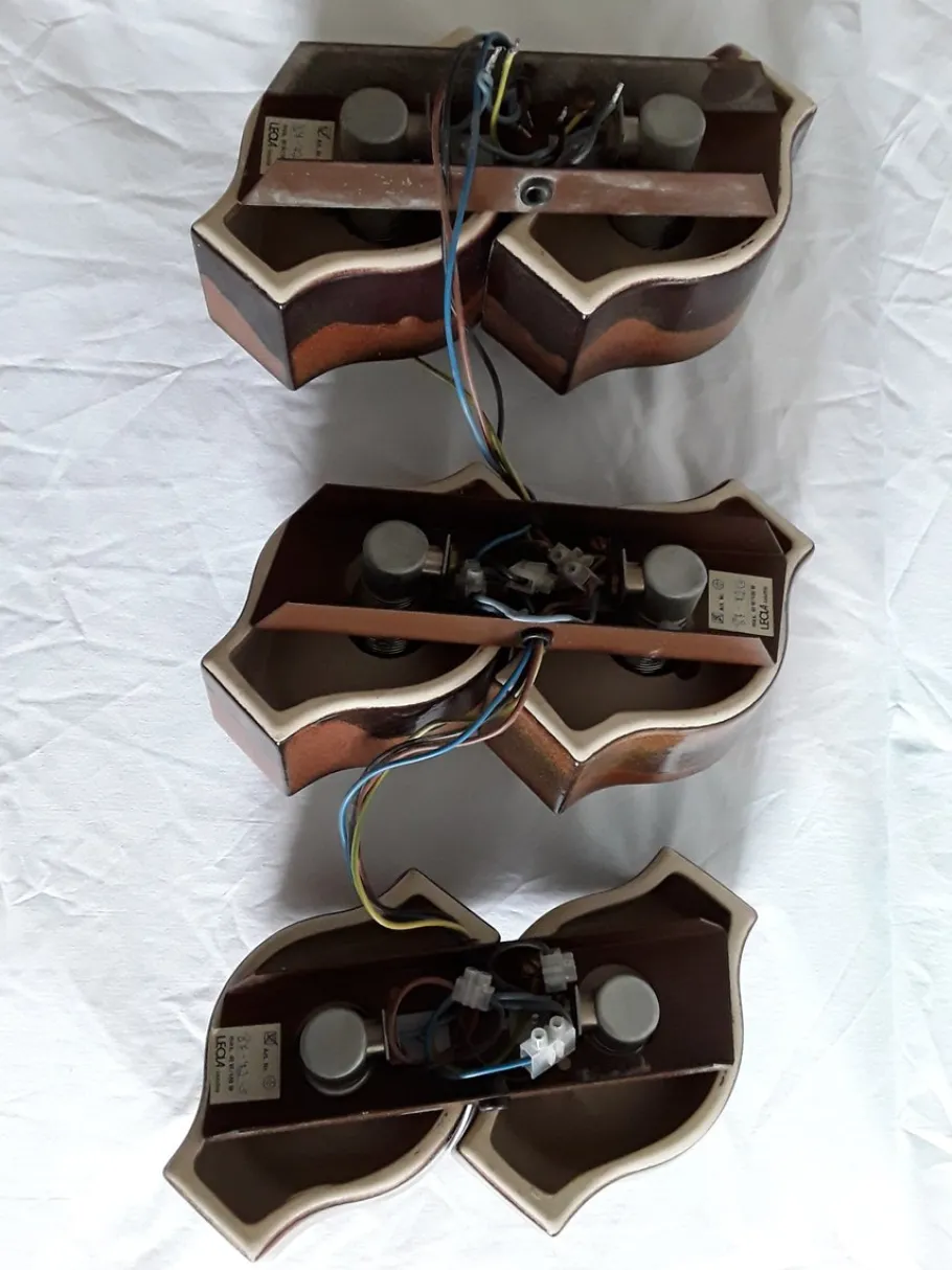 Hot Pamono Vintage Pop Art German Ceramic Sconces by Cari Zalloni for Leola, 1970s, Set of 6