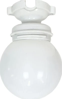 Discount Pamono Vintage Porcelain and Milk Glass Ceiling Light, 1960s