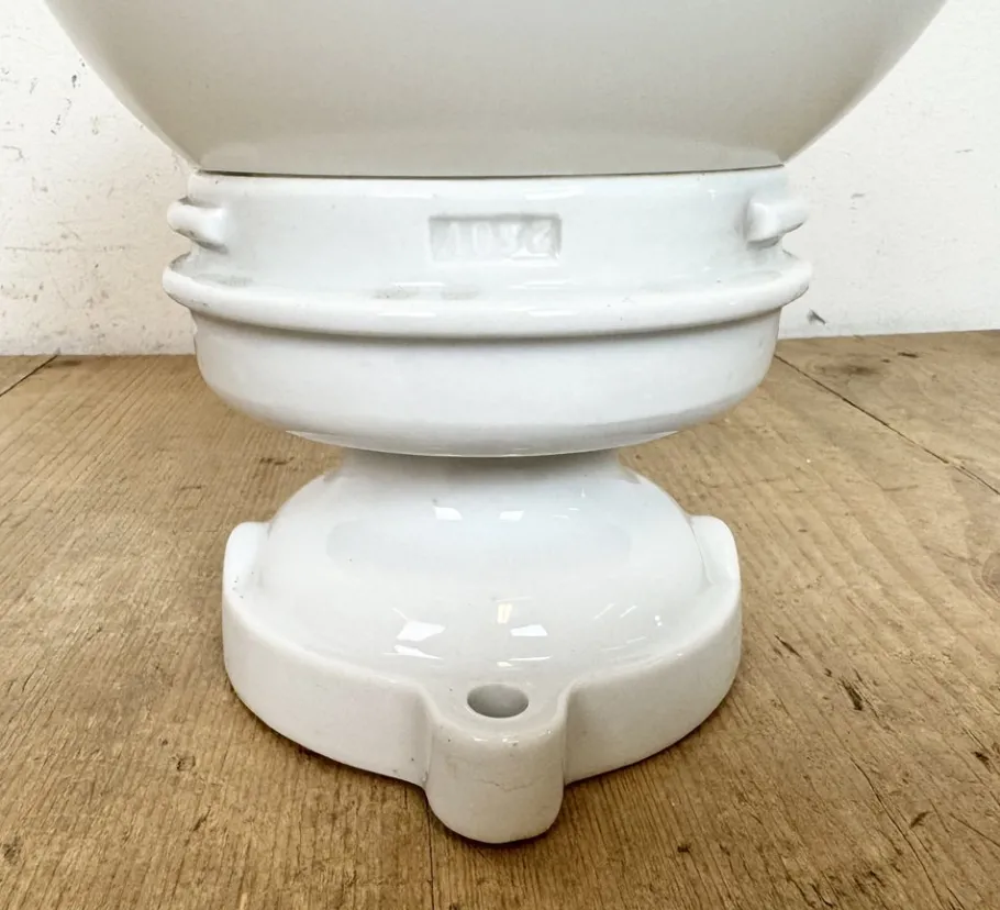 Discount Pamono Vintage Porcelain and Milk Glass Ceiling Light, 1960s