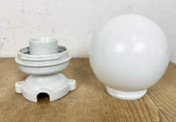 Discount Pamono Vintage Porcelain and Milk Glass Ceiling Light, 1960s