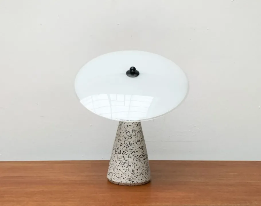 Hot Pamono Vintage Postmodern Eno Glass and Terrazzo Table Lamp from Ikea, 1990s