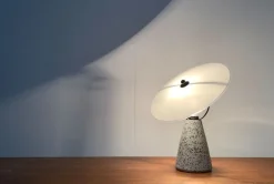 Hot Pamono Vintage Postmodern Eno Glass and Terrazzo Table Lamp from Ikea, 1990s