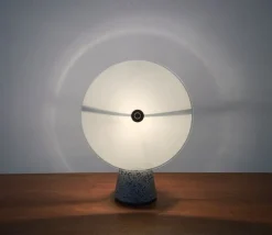 Hot Pamono Vintage Postmodern Eno Glass and Terrazzo Table Lamp from Ikea, 1990s