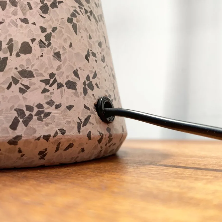 Hot Pamono Vintage Postmodern Eno Glass and Terrazzo Table Lamp from Ikea, 1990s