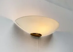 Sale Pamono Vintage Postmodern Glass Wall Lamp Sconce from Metalarte, 1980s