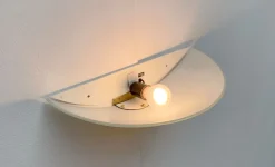 Sale Pamono Vintage Postmodern Glass Wall Lamp Sconce from Metalarte, 1980s