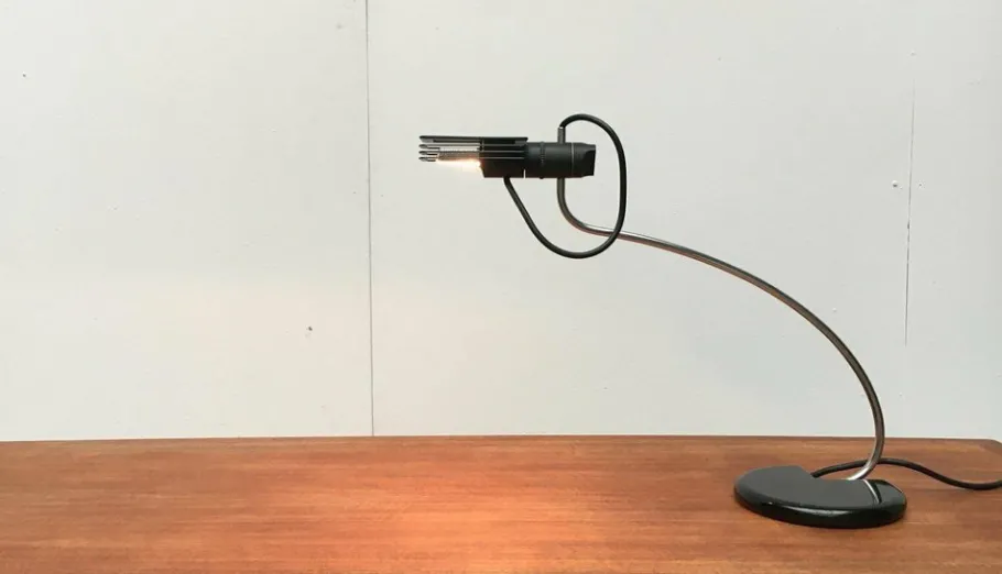 Pamono Vintage Postmodern Italian Model Wing 509 Table Lamp by Bruno Gecchelin for Oluce, 1970s