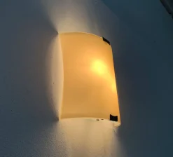 New Pamono Vintage Postmodern Italian Glass Wall Lamp from Lucitalia, 1970s