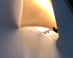 New Pamono Vintage Postmodern Italian Glass Wall Lamp from Lucitalia, 1970s