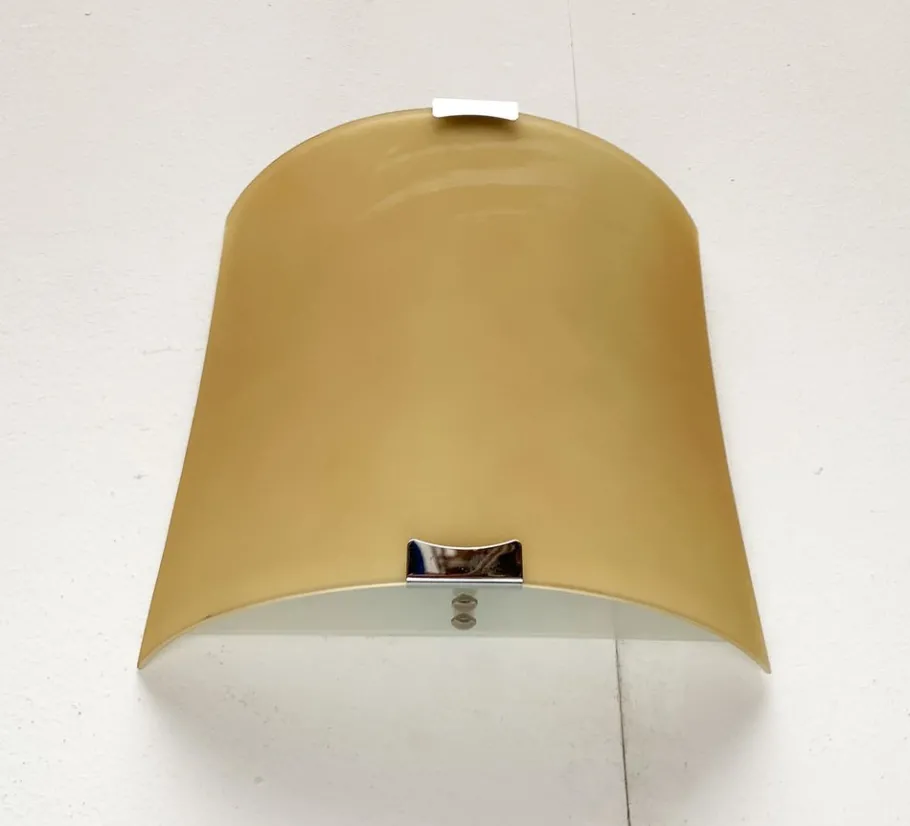 New Pamono Vintage Postmodern Italian Glass Wall Lamp from Lucitalia, 1970s