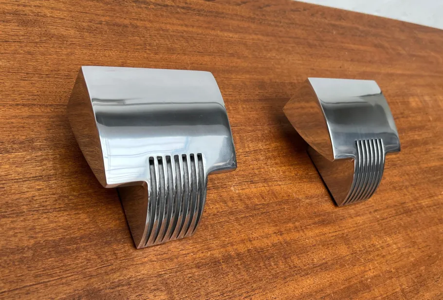 Best Pamono Vintage Postmodern Spanish Model Arqui Pe Aluminum Sconces by O. & S. Devesa for Metalarte, 1990s, Set of 2