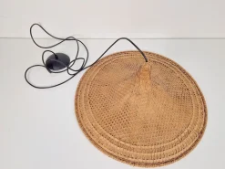 Discount Pamono Vintage Rattan & Bamboo Witch Hat Pendant Lamp, 1960s