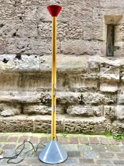 Clearance Pamono Vintage Red and Yellow Floor Lamp