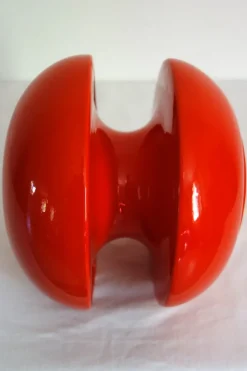 Hot Pamono Vintage Red Ceramic Diabolo Lamp, 1960s